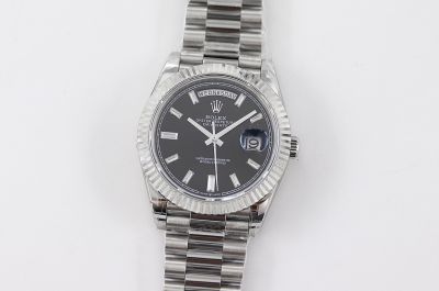 2024 New The Best Rolex Day Date II Watch 40MM Replica Watch Black Dial